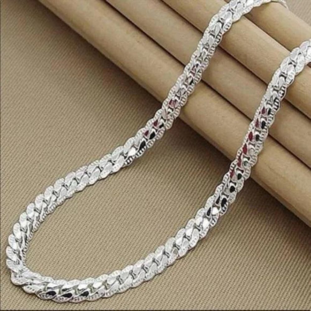 NEW “20” 925 STERLING SILVER SNAKE CHAIN NECKLACE - Picture 2 of 5